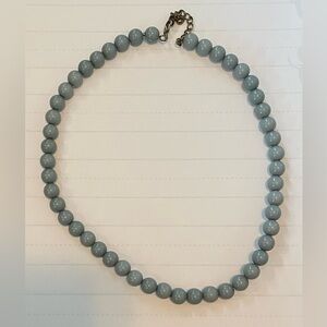 Blue Gray Beaded Necklace
